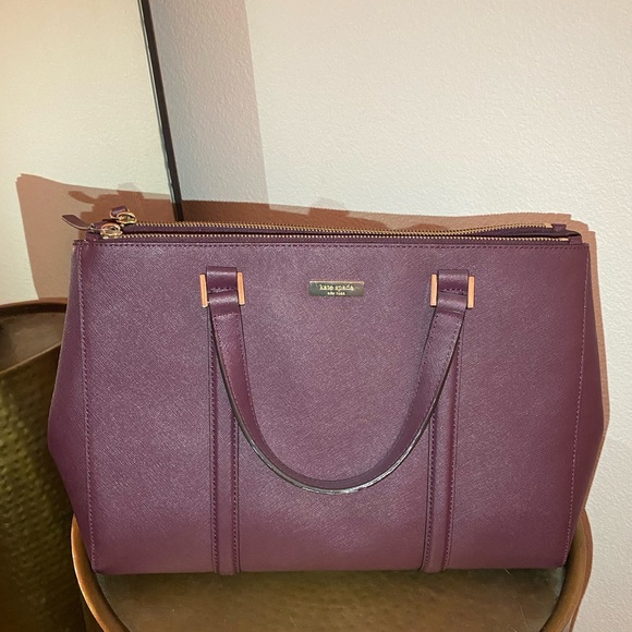Kate Spade Satchel Bag Mulled Wine - Picture 1 of 4